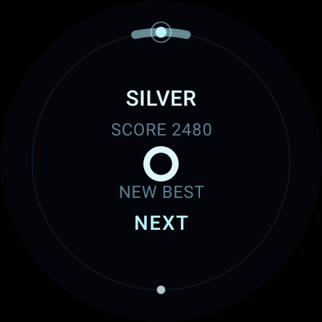 Level clear with a medal