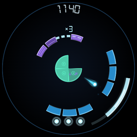 A Pulse level with swinging arcs