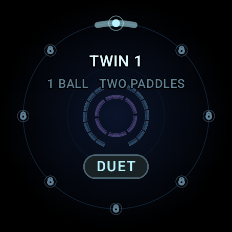 Twin mode: two opposite paddles